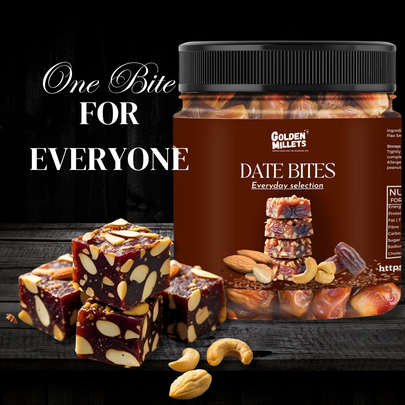 Date Energy bites - Regular traditional till flavour with millets