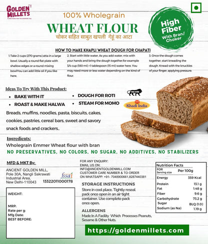 Khapli Wheat Flour 1kg