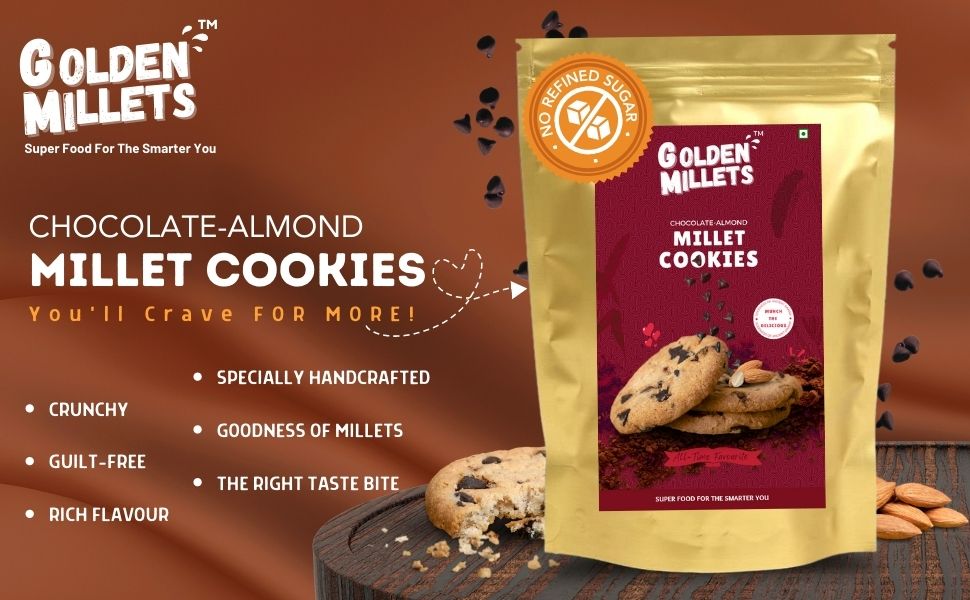 Choco Almond Millet cookies