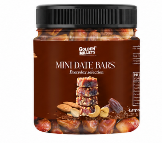 Mini Energy Date Bars- Regular traditional till flavour with millets